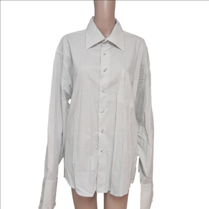 Modern images button-down long sleeve shirt (Code-P161)